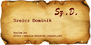 Szeicz Dominik névjegykártya