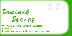 dominik szeicz business card